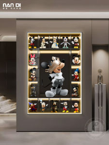 Modern Minimalist Mickey Mouse Entrance Hall Decorative Painting Illuminated Artwork Sofa Background Wall Floor-standing Picture
