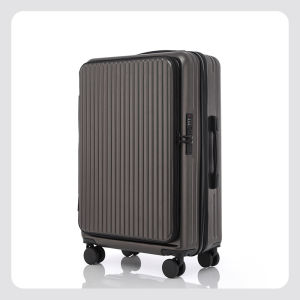 22-Inch Expandable Luggage Suitcase Womens PC Material Check-In Bag Wheel Spinner Large Capacity Side Opening Silent