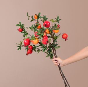 Cành Quả Hồng Giả Trang Trí Phòng Khách Góc Bàn