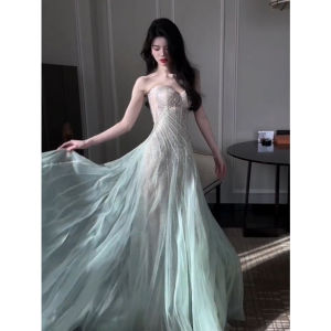 Ethereal Fish Tail Robe for Brides Morning Shoots Graduation Engagement Party