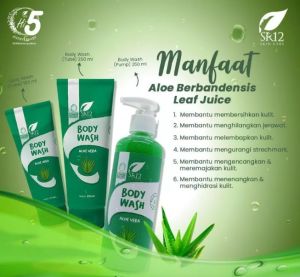 BODY WASH ALOEVERA SR12 SABUN MANDI CAIR | MENYEGARKAN KULIT TUBUH | SABUN MANDI CAIR SR12