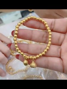 OYJR Titanium Steel Bracelet for Women Gelang Tangan Perempuan Chinese FU lucky charm bracelet Simple Gold 18k Fashion Jewelry Gift