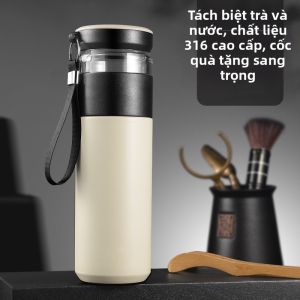 Cốc Tách Trà Nước Cách Nhiệt 316 Thép Không Gỉ