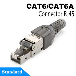 Cat6 Cat6A Cat7 Cat8 Industrial Ethernet Connector RJ45 Shielded Field Plug Tool Free Easy Metal Die-Cast Termination Conector