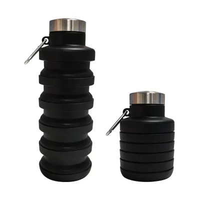 1pc Collapsible Silicone Water Bottle Reuseable BPA Free Foldable BottlesPortable Hiking Cup For Outdoor Mountaineering Tours ﻿
