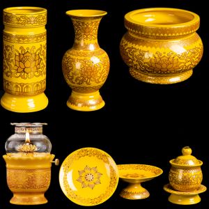 Đồ Trang Trí Nhà Bằng Gốm Sứ Phật Giáo Đĩa Hoa Sen Không Chữ Cốc Nước Thánh Hũ Hương Hoa Bình Trang Trí Bàn Đồ Trang Trí Nhà