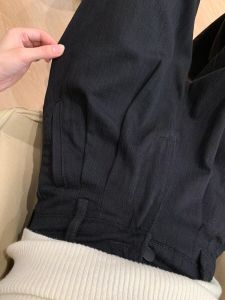 Extra Long High Waist Loose Fit Womens Jeans Ultra Long Black Pleated Wide Leg Floor Length Trousers Casual Style Denim