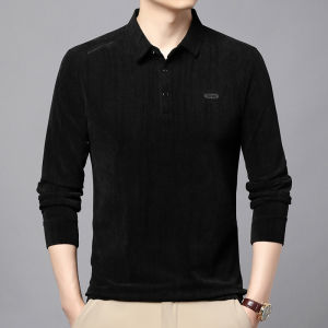 Áo Thun Cổ Polo Lụa Tay Dài Pierre Cardin Dành Cho Nam Mùa Thu Đông Màu Trơn Đa Năng Cổ Polo Tay Dài Bằng Lụa Tơ Tằm