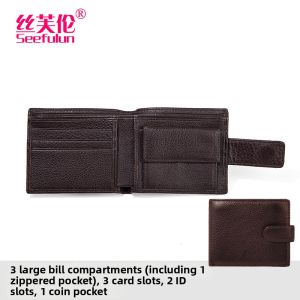 SIFULUN | Slim Portable Leather Wallet for Men