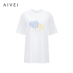 AIVEI | Summer Stylish Heart Glitter T-Shirt
