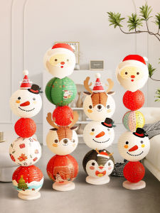 Christmas Lantern Post Decorations Cartoon Props for Shop Window Theme Atmosphere Scene Arrangement Festival Supplies