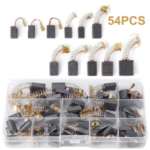 54-Piece Carbon Brush Combination Set Carbon Brushes for Home Renovation Power Tools Available in 11 Sizes Suitable for Angle