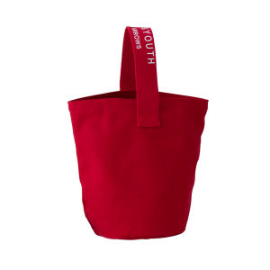 Casual Canvas Bucket Bag Portable Meal Box Bag Mobile Phone Bag Handbag Versatile Small Handle Bag Chic Korean Style Bag