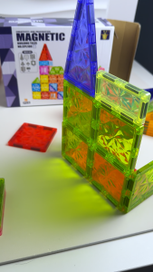 70pcs Colorful Magnetic Tiles Building Blocks Diamond Surface 7.5CM x 7.5CM STEM Mainan Edukasi Gift