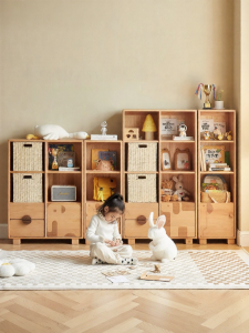 WEISHA | Multi-functional Children Solid Wood Bookshelf