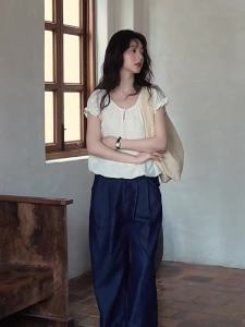 Unique French Style Petite Young-looking Blouse