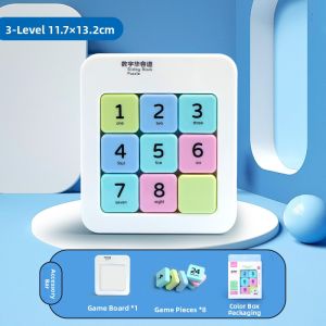 Magnetic Digital Huarong Dao Sliding Puzzle Toy Five-Step Thinking Educational Game for Children Math Learning Brain Teaser