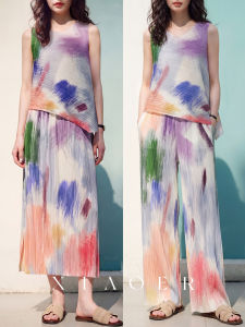 XIAOER | Three-as-one Design Pleated Womens Clothing Set