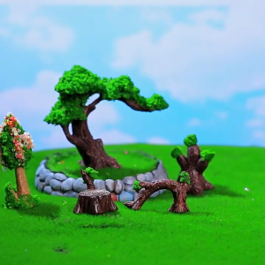 Micro Landscape Creative Simulation Green Tree Flower Moss DIY Gardening Bottle Scene Decoration