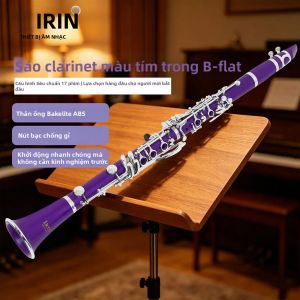 IRIN | IRIN Clarinet IN610 B-Flat 17 Phím Điều Chỉnh Kép Với 6 Phím Bổ Sung Bộ Clarinet Dành Cho Biểu Diễn Kèm Phụ Kiện