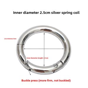 Metal round Ring Buckle Clutch Bag Hardware Accessories Open Ring Zinc Alloy Press Upgrade Buckle Light Gold Gun Black Silver White