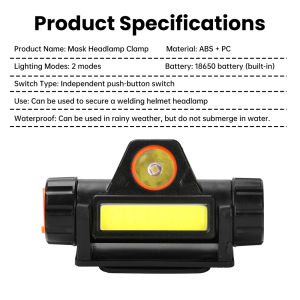 Automatic Photoelectric Welding Face Cover Lamp USB Charging Dual-purpose Headlight Argon Arc Welding Cap Welding Helmet