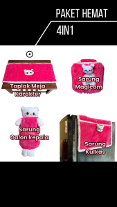 Paket hemat 4in1 (sarung galon kepalakulkasmagicom dan taplak meja) COD