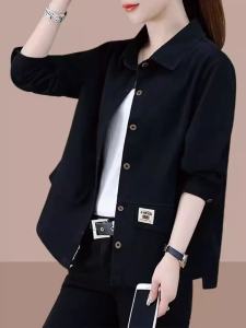 เสื้อแจ็คเก็ตผู้หญิงแขนยาวบางส่วนฤดูใบไม้ผลิและฤดูใบไม้ร่วง 2025 เสื้อคลุมกันหนาวแบบสั้นแบบลำลองสำหรับผู้หญิง สไตล์ใหม่ เสื้อคลุมกันหนาวแฟชั่น