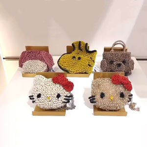 Cute Mini Kitty PVC Material Handbag Womens Handbag Retro European Style Anteprima Brand Coin Purse Fashionable Daily Accessory