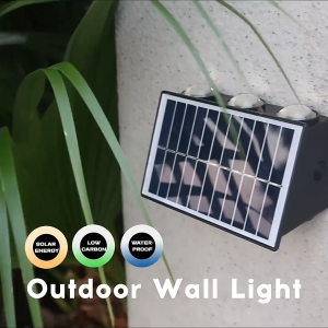 Solar LED Spotlight Outdoor Waterproof Upper Lower Lighting Porch Lights Solar Powered Streetlight for Balcony Courtyard Garden lampu pagar tembok