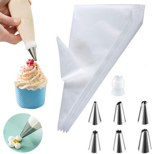 Disposable Piping Bags Confectionery Spout for Cake Fondant Cake Cream Bag for Decorating Pastries Cakes Baking Tools