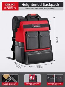 DELIXI Electric | Durable Electrician Specialized Multi-Function Tool Backpack
