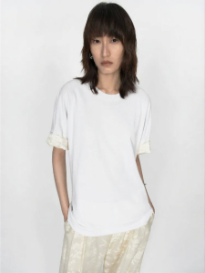 edition | Embroidered Cuff Trimmed T Shirt