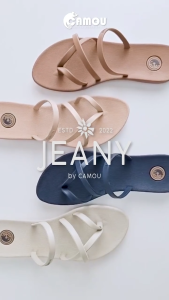 Sandal Wanita Model Terbaru Korean Style CAMOU JEANY Sendal Teplek Tali Remaja Cewek Kekinian Viral Untuk Jalan Santai Sendal Jepit Casual Bahan Karet Jelly Untuk Wanita Dewasa Simpel Elegan Murah Kuat Awet Anti Licin Gratis Ongkir - elchashop