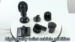 On Hand 1 Set Nylon Black Toilet Partition Kit Public Bathroom Toilet Partition Accessories