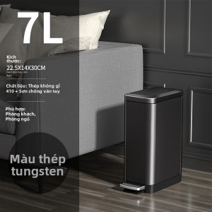 HS | Thùng Rác Inox Đạp Chân Dung Tích Lớn