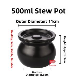 Thickened Ceramic Stew Pot Home Use Lithium Porcelain Soup Can Chicken Stew Meat Stew Commercial Grade Pot for Cooking