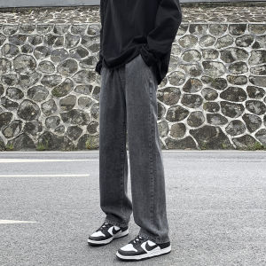 American High Street Loose Straight Leg Mens Jeans Spring New Style Trendy Brand Floor-Length Pants Vintage Vibe