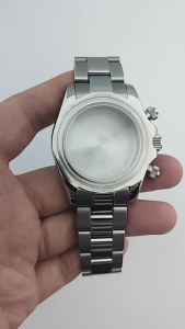 Vỏ Đồng Hồ Nam 39mm Kim Loại Mạ Màu Mặt Kính Sapphire Dành Cho Máy VK63 - Bạc Vàng Hồng Đen - Phụ Kiện Dây Đồng Hồ