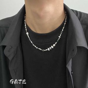 Titanium Steel Mobius Necklace Mens Trendy Hip Hop High-End Sense Clavicle Chain Cold Style Sweater Chain Accessory Non-Fading