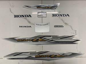 Bộ tem Wave A 110 màu trắng 2017 hàng nhập Thái Lan 3 lớp chất lượng cao dành riêng cho dòng xe này tem in lụa màu sắc cực đẹp và bền như tem hãng giá bán cực tốt bán lẻ như bán sỉ Liên hệ gặp hải Ðia chỉ