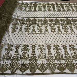 Kain tulle bahan kebaya tille sabto bordir desain etnik