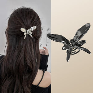 Liquid Metal Butterfly Small Hair Grabbing Clip Cold Wind Hair Clip Female Fancy Shark Clip Back Head Headdress Hairpin