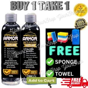 Best Seller Super Sale Original NDPA Buy 1 Take 1 ARMOR MATTE COAT 100ml or Mini Armor Set GET Three freebies Microfiber Towel Moto Shampoo or helmet freshener and Two Sponge All in 1 Price