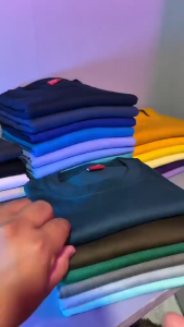 Yalex Plain T-Shirts In AQUABLUE for Kids and Adults - Red Label 60% Polyester 40% Cotton