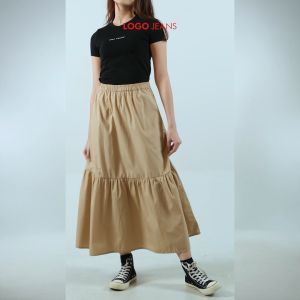 Logo Jeans Rok Panjang Aileen Khaki 53051L5KH