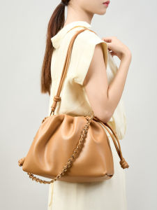 2025 New Roja Cloud Purse Drawstring Lucky Bag Single Shoulder Underarm Crossbody Bag Genuine Leather Womens Bag