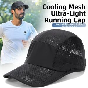 JIFANPAUL | Mens Marathon Running Hat Sweat-wicking Breathable Sun-protection Net Cap