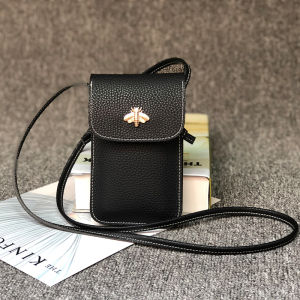 Mobile Phone Bag Female Crossbody 2024 New Arrival Tide Soft Leather Mobile Phone Bag Put Change Packet Vertical All-Matching Mini Bag