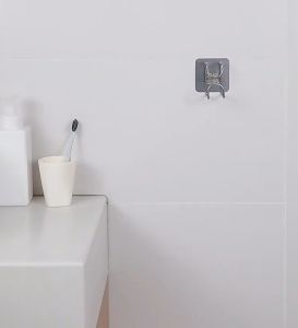 Gantungan Stiker Dinding Perekat Hanger Gantung Baskom Organizer Dapur Stainless Cantolan Simpan Alat Masak Serbaguna